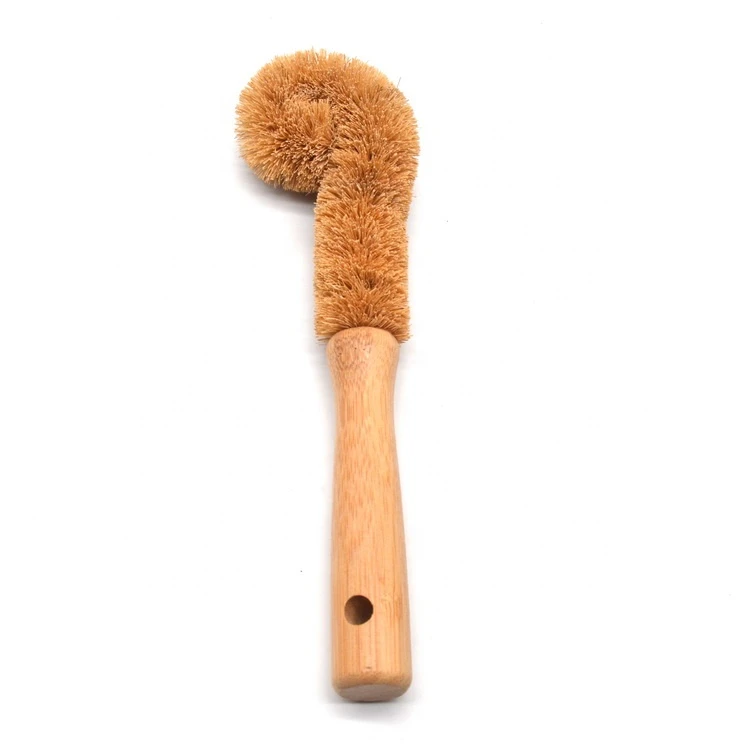 Eco-friendly High-quality kitchen cleaning tools 100% Natural Wood Cup bottle brush