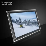 Edgelight transparent advertising crystal poster frame light box for led display estate agents