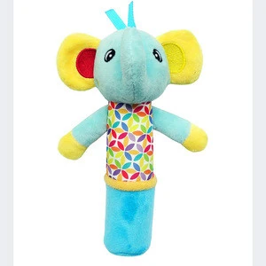 Educational Plush Animal Rattle Toys For Baby