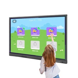 Educational Teaching Equipment 75 inch Multimedia Smart TV monitor Touch Screen Whiteboard For University