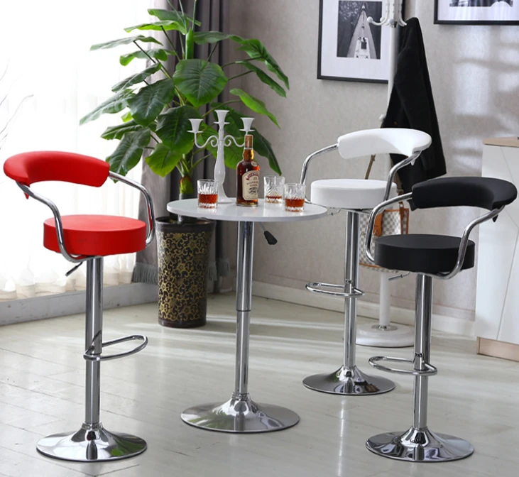 Electrical plated bar stool kitchen high chair adjustable chaises tournante unique cafe table and chairs high stool chair nordic