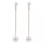 Elegant Long Style Pearl Earrings Jewelry High Quality Pearl Drop Earrings