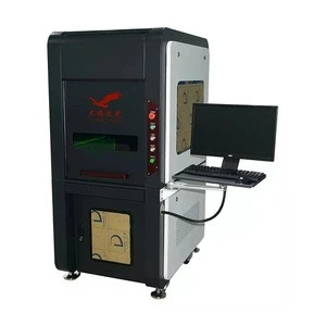 Enclosed close body Electric lifting Fiber Laser Marking Machines for Marking Matel/Nonmatel Material