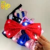 Event Party Supplies Sequin LED Flashing Light Up Bow Tie