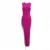 Import F2211 Fuchsia Pink Asymmetrical High Slit Evening Bandage Dress from China