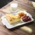 Import factory cheap price white 11 inch china ceramic porcelain  compartment serving food tray with plate set from China