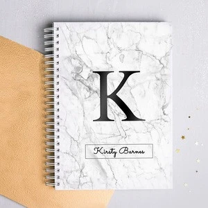 Factory custom full color paper hardcover spiral bound note book a5 exercise notebook agenda journal planner printing with pen