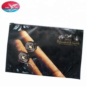 Factory direct custom sliding zipper bag for cigar moisturizing packaging