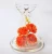 Import factory enternal flower glass dome with angel on the top with wooden base from China