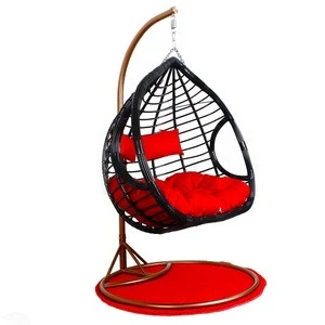 Factory price double seats round shape egg hanging chair patio swings