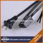 Factory selling USA CSA approved electric wire with rotary switch and polarized plug for salt table lamp