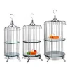 Fancy hotel wedding catering tools stainless steel wire bird cage cupcake stand rack 3 tiers cake stand