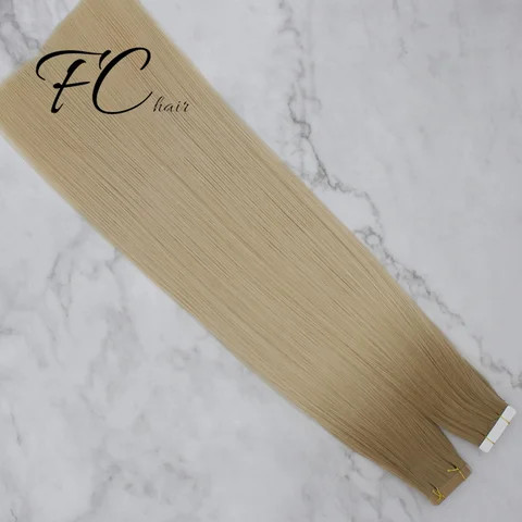 Fangcun  Tape in Hair Extensions Cuticle Double Drawn Virgin Hair 100% Human Hair Extension