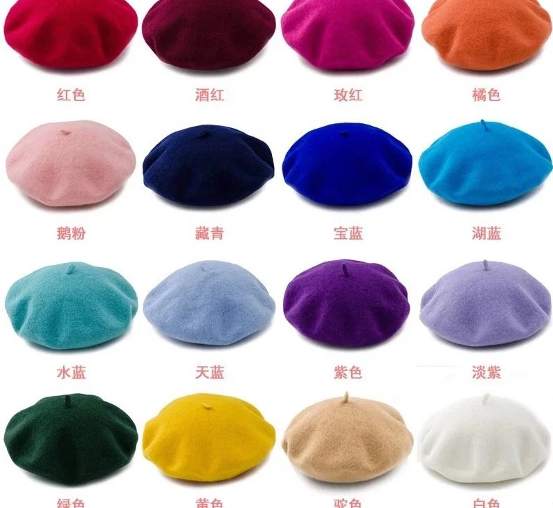 fashion cheap berets for   adult size multicolor beret hat