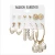 Import Fashion earring set jewelry gold pearl stud statement geometric  acrylic tassel hoop earrings for women from China
