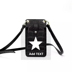 Fashion embossed crocodile leather cell phone crossbody bag wallet mobile phone bags cases