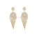 Import Fashion Jewelry 18k gold plated crystal white stone chandelier stud earrings from China