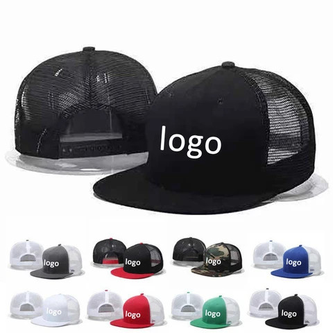 Fashion Men Baseball Cap Blank Mesh Camouflage Solid Color Hip Hop Hat Outdoor Sports Visor Snapback Hats Trucker Caps