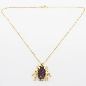 Fashion micro pave cz costume fashion jewelry Big Size Insect Necklace