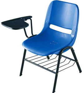 fashion plastic chair/school plastic chair with book net/plastic chair with table for study