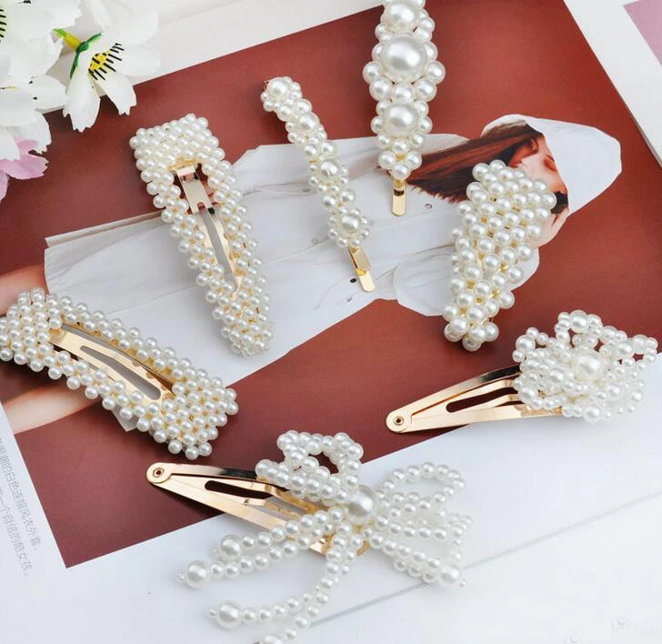 Fashion Simple Pearl Hair Clip Women Bride Wedding Decoration Charm Pearl Hair Pin Girls Hairpins Hair Accessories Kimter-M046F