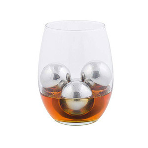 FDA/LFGB Approved Reusable Stainless Steel Ice Cube Ball Shaped With PP Box Tray