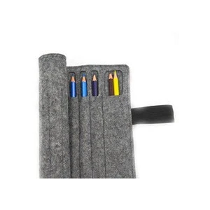 Foldable 12 pockets felt pencil bags with promotional price