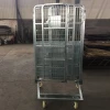 Foldable Laundry Cage Trolley Wire Mesh Cage/Storage Wire Mesh Container