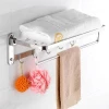 Foldable Towel Racks Stainless Steel Wall Mounted Folding Coat Hangers Robe Hooks for Bathroom Washing Room