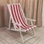 Import folding oxford canvas recliner portable wooden reclining chair beach chair with armrest for outdoor relaxation nap from China