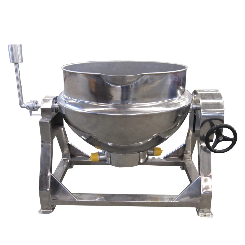 Food industry soup pot gas heating stainless steel tilting high temperature cooking machine