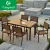 Import Foshan Furniture Outdoor Garden Chairs Plastic Wood Coffee Table Set from China