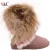 Import Free Samples Hot Sale Winter Manufacturer Trendy Three Color Racoon Fur Women Snow Boots, Ladies Top Quality Winter Half Boots from China