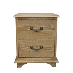 French Antique Provincial Bedroom Corner Table Oak Wood Nightstand