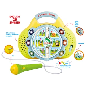 Funny baby electric phonics radio learning book toy with light and music