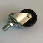 Furniture Caster Wheel 2 inch Thread Stem 3/8 Soft rubber Swivel cart wheels