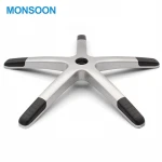 Furniture parts components revolving black iron painting office swivel chair base chair accessories