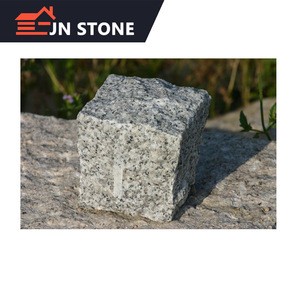 G603 grey color granite cobble stone with interlocking pavers