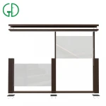 GD aluminium glass balcony modern handrail staircase luxury outdoor design dwg post curved terrace balustrade stair railing