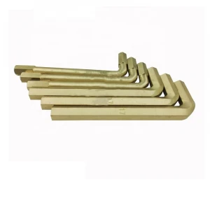 Germany type non sparking hand tools aluminium bronze hex key set L shaped bronze allen wrench
