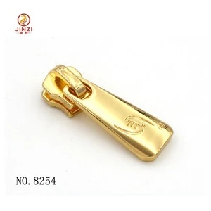 Gold color zinc alloy metal zipper for garments ,metal zipper for bags