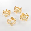 Gold Coral Napkin Rings