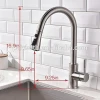 Gold supplier China nickle brushed pull out stainless steel two functions kitchen faucet