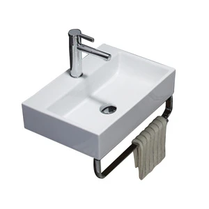 Good price rectangle bathroom wall mounted wash basin ceramic with CE RoHS