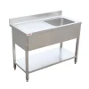 Good Quality Commercial Kitchen Single Bowl Sink with Drainer Stainless Steel Sink