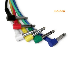 Guitar Parts Coloful Angled Plug Audio Cable Leads Patch Cable
