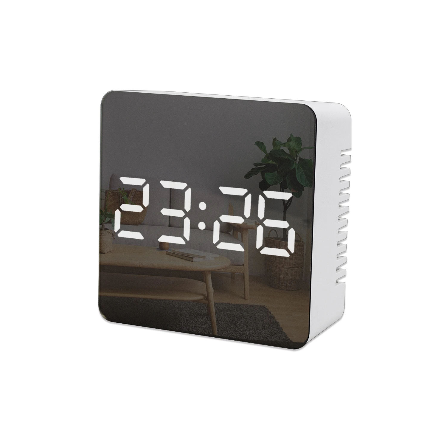 H6005  Best Quality Cute Led Clock Digital Alarm table alarm clock mirrow LED clock