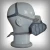 Import half face magnetic gas mask double filter against organic or acid gas from China