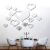 Import Heart-shaped mirror bedroom living room sofa background wall decoration mirror paste from China