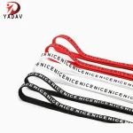 Heat transfer custom sublimation printing flat shoelace with plastic tips